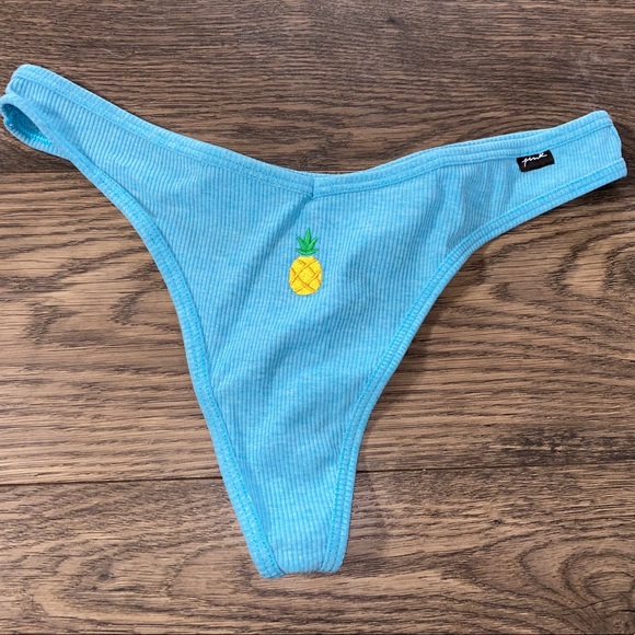 PINK Victoria's Secret Other - Victoria’s Secret pink blue pineapple thong panty